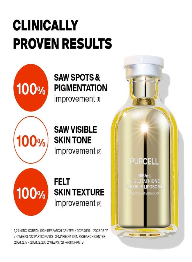 PURCELL 5% L-Glutathione (88B/mL) Flexible Liposome Face Serum - High Concentration with Vitamin B3, Vitamin E, Tranexamic Acid for Hydrating & Brightening (1.01 fl oz / 30ml) - Image 4